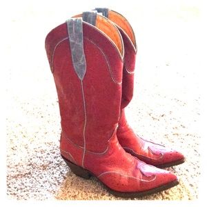 Red/Turquoise Cowgirl Boots